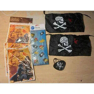 Pirates birthday bundle loot bags,‎ flag, patch party favors